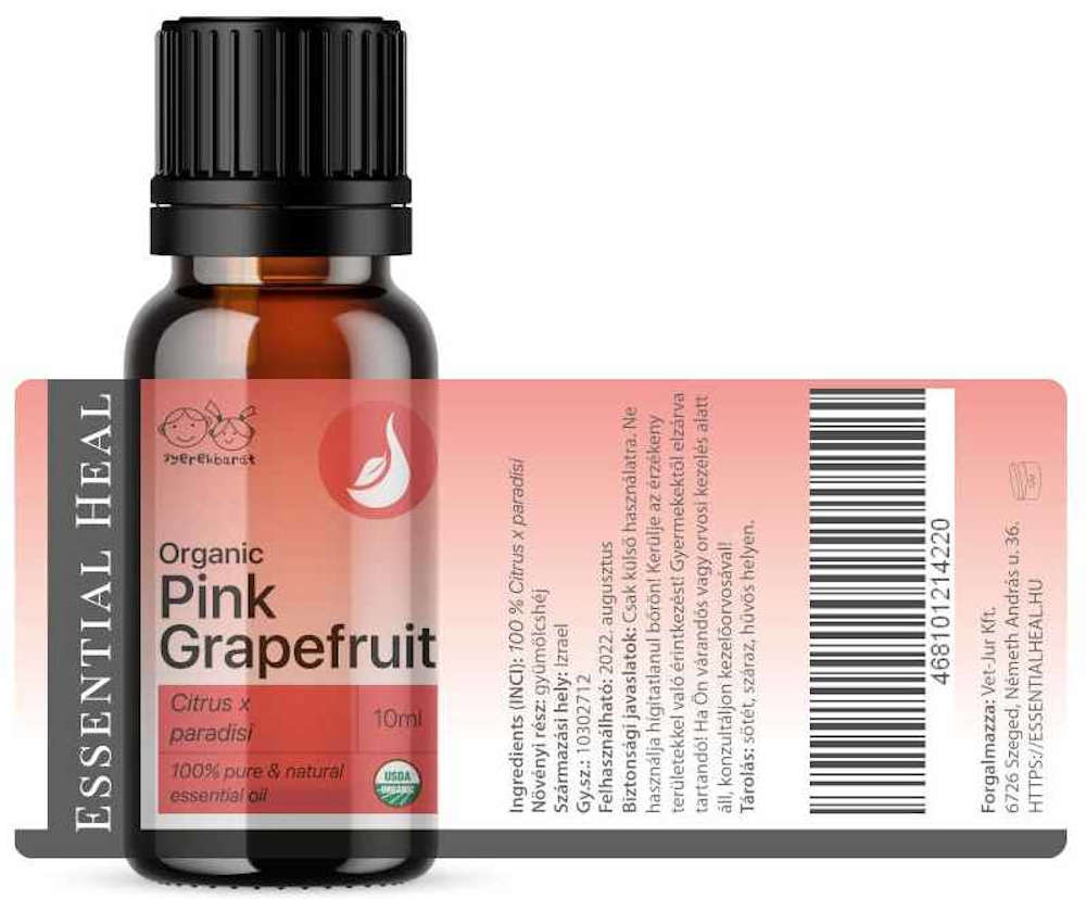 Grapefruit Pink Organic  - Organikus Pink Grapefruit illóolaj