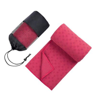 Csúszásgátlós jógatörölköző ajándék táskával - rózsaszín